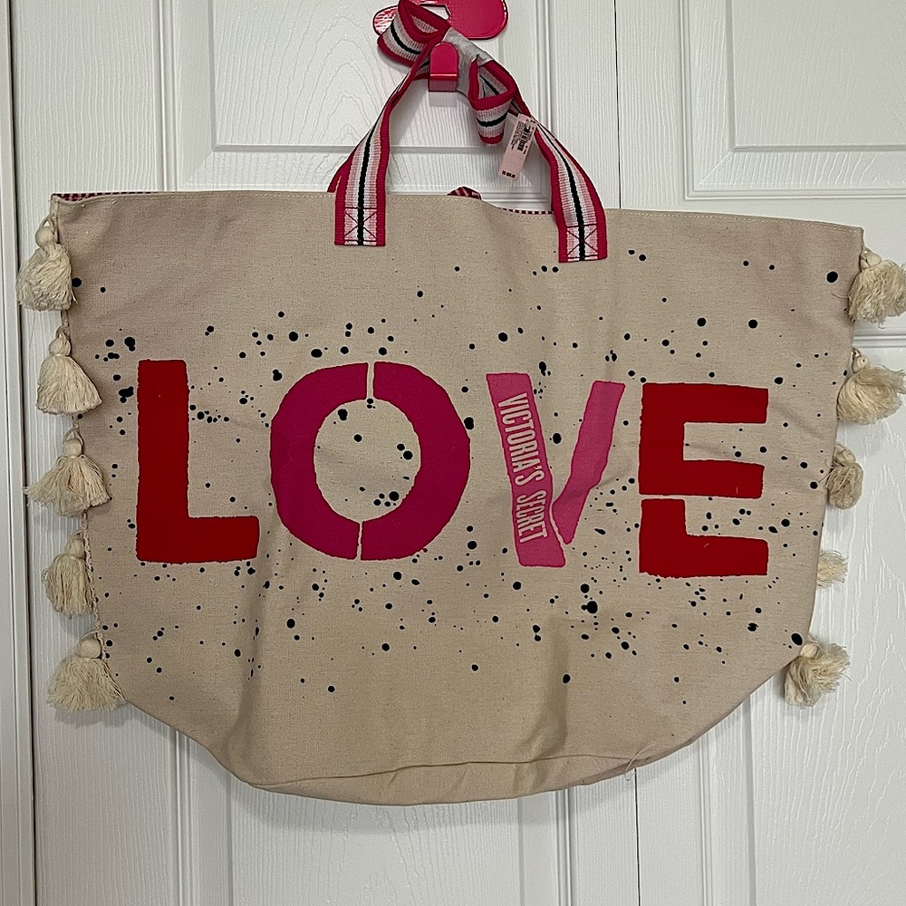 Victoria’s Secret Love canvas tassel bag, never used